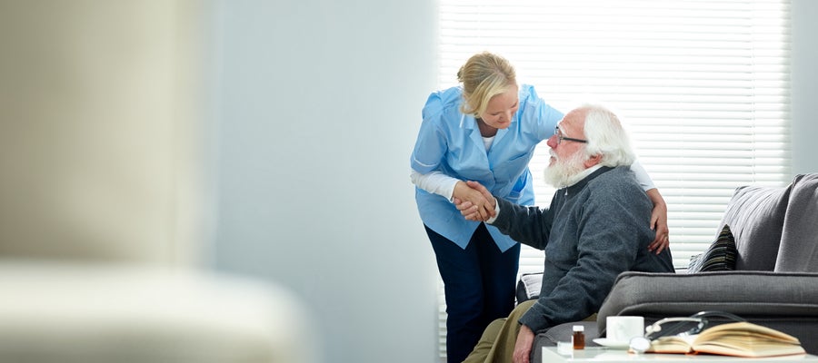 Geriatric patient with care provider