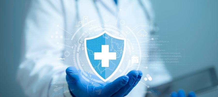 hand holding symbol of care