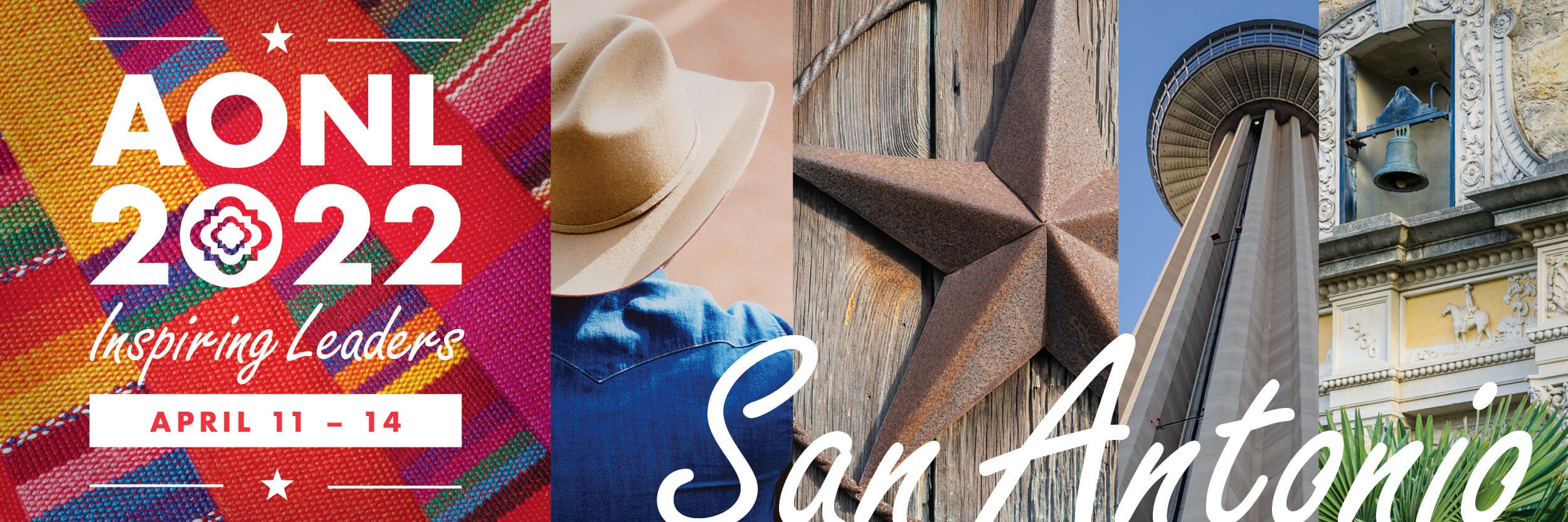 Image of 2022 AONL web banner for conference in San Antonio, TX.