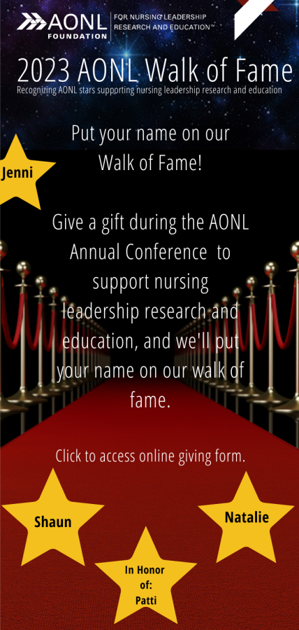 Put Your Name on the AONL Foundation Walk of Fame