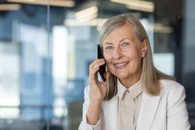 Older Woman on Phone